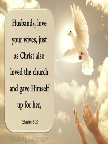 Ephesians 5:25 Husbands, Love Your Wives (cream)
